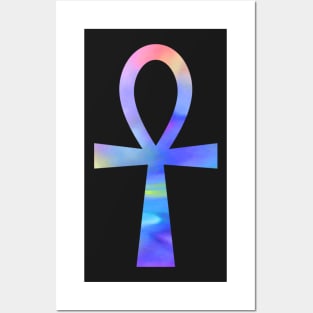 Colourful Egyptian Ankh Symbol Posters and Art